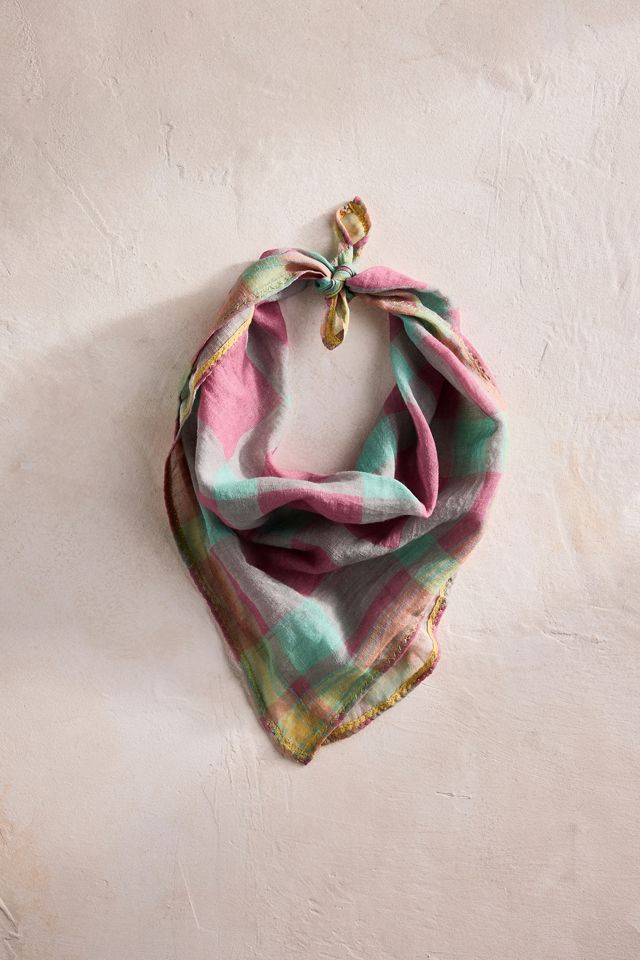 Plaid Gauze Bandana #3