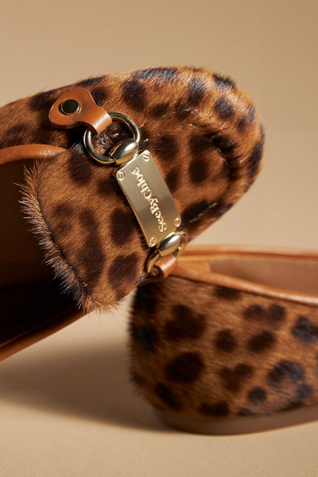 See By Chloé Leopard Logo-Chain Ballerina Loafers #2