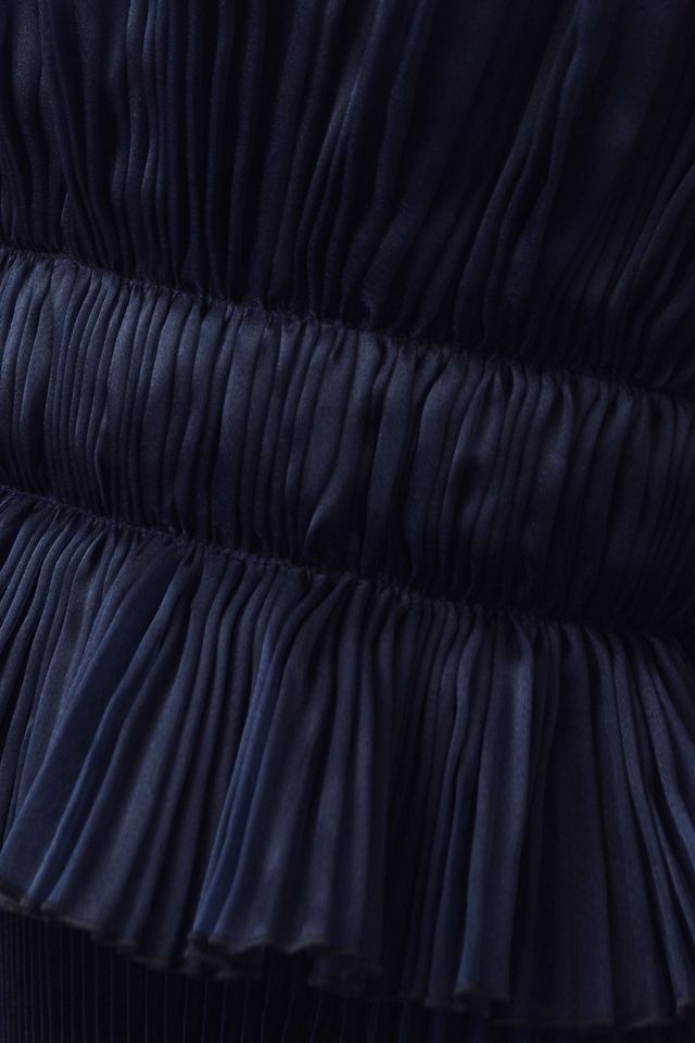 L'IDÉE Masquerade Strapless Satin Midi Gown #4