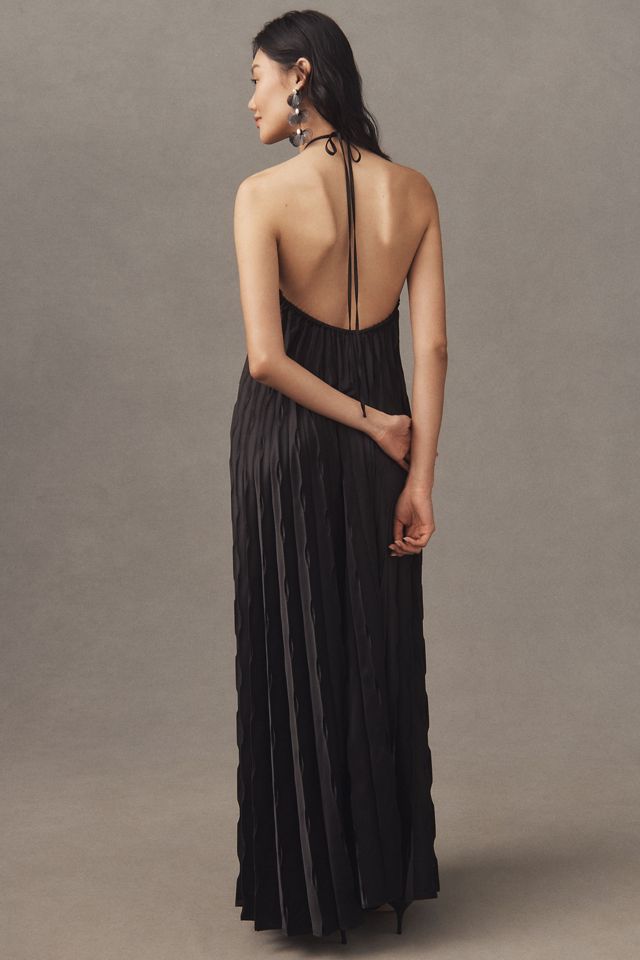 Delfi Collective Lyra Halter Pleated Maxi Dress #2