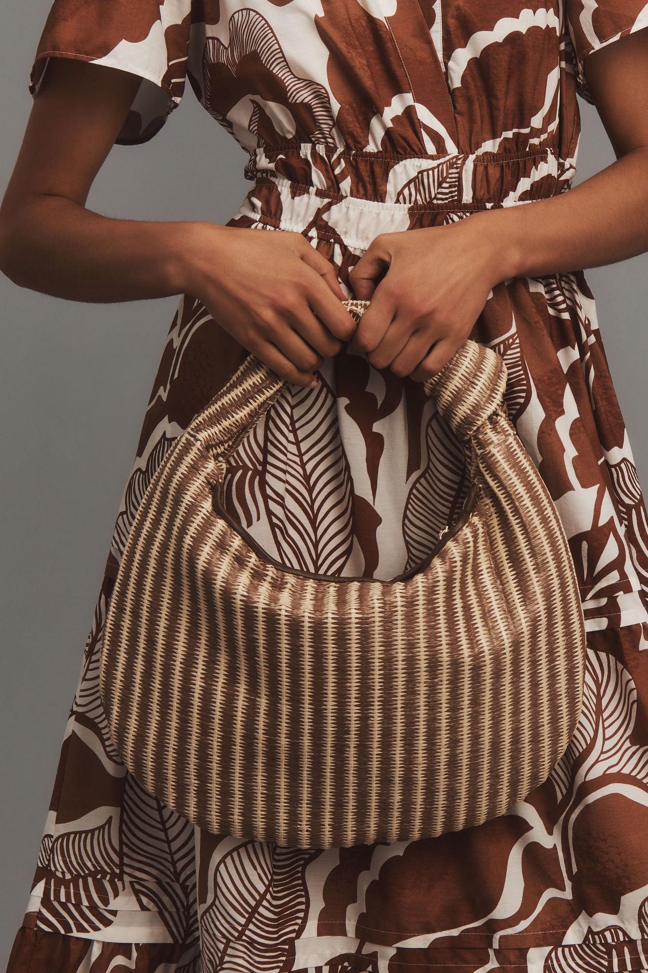 The Brigitte Satchel by Melie Bianco: Raffia Edition