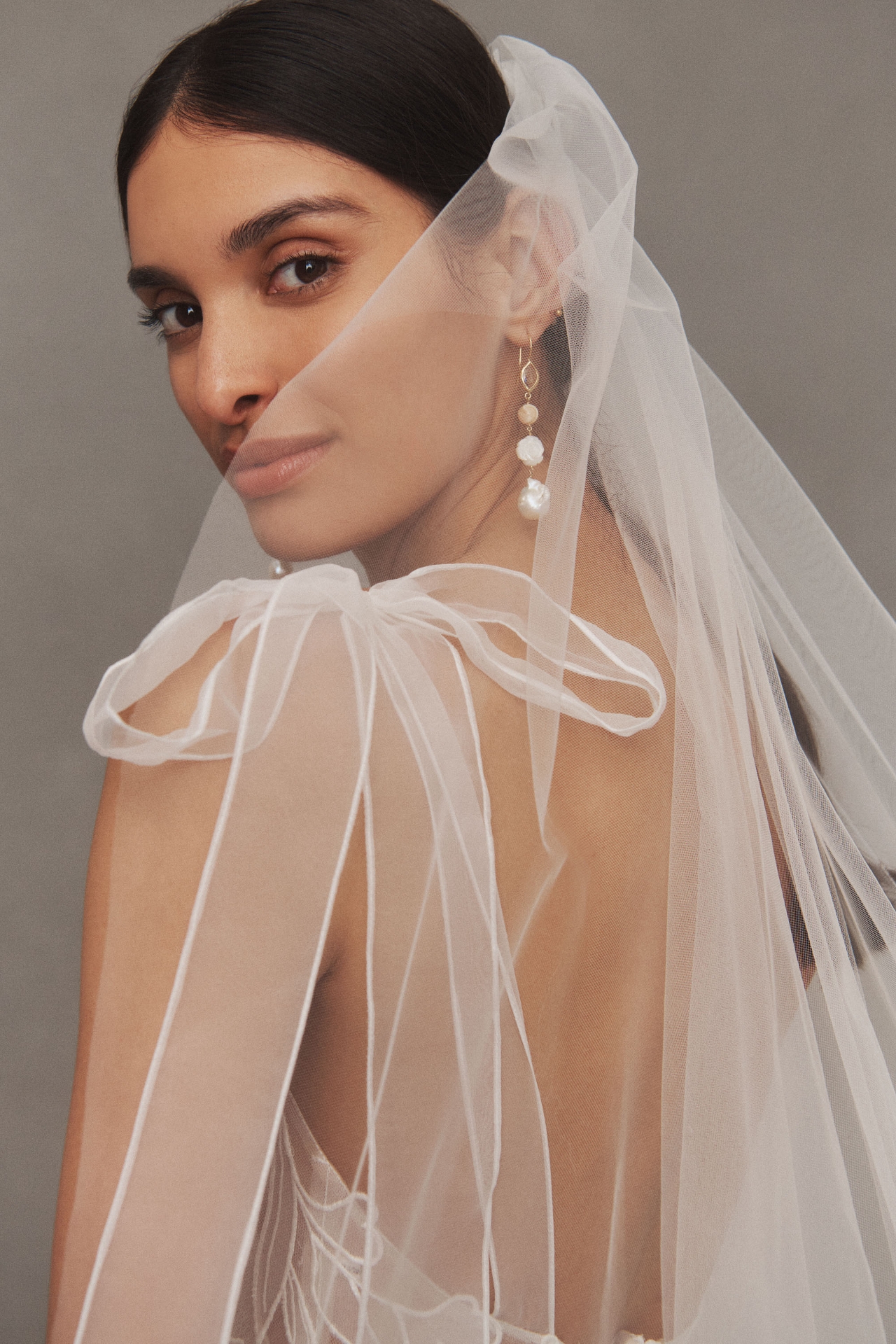 Watters Abstract Floral Chapel Veil