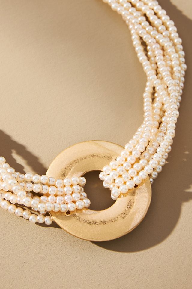 Layered Pearl Collar Necklace #2