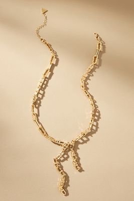 By Anthropologie Textured Chain Necklace In Gold