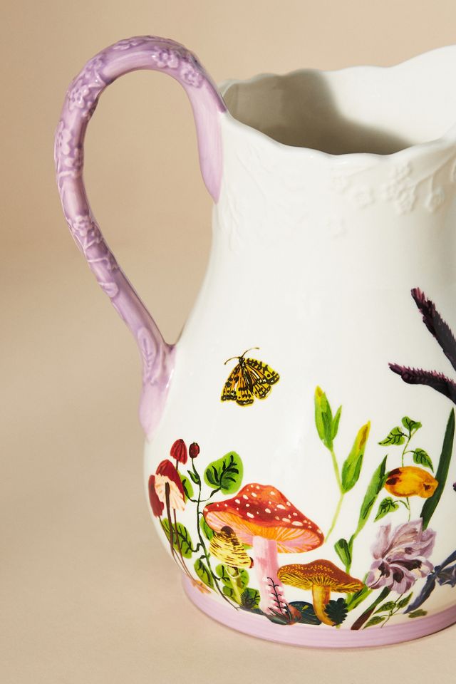 Nathalie Lete Marais Handpainted Stoneware Pitcher  #3