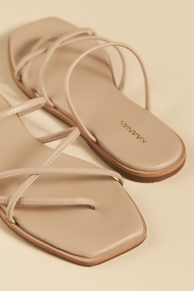 Kaanas Kapok Square-Toe Strappy Slides Anthropologie