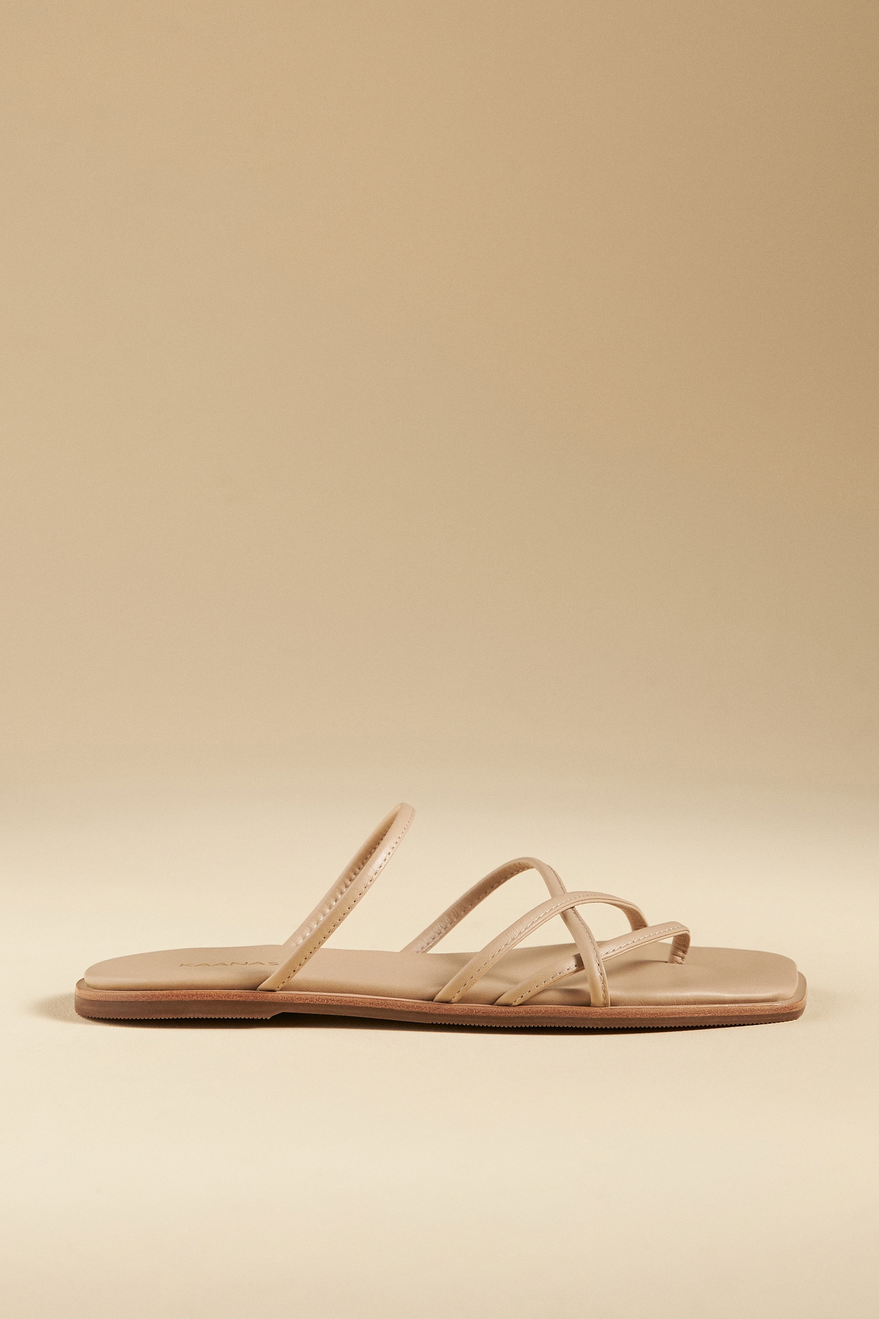 Kaanas Kapok Square-Toe Strappy Slides