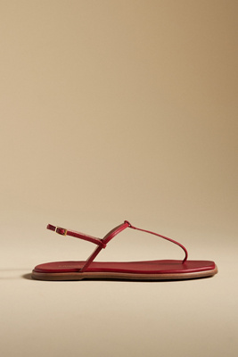 Kaanas Clarkia Naked Thong Sandals In Red