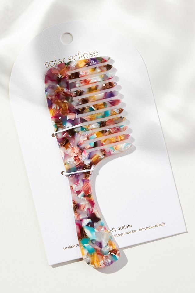 Solar Eclipse Wide Tooth Acetate Hair Comb #1