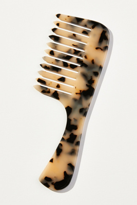 Shop Solar Eclipse Wide Tooth Acetate Hair Comb In Yellow