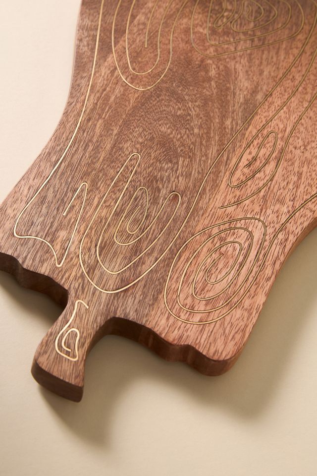 Wood Inlay Gourd Cheeseboard #2