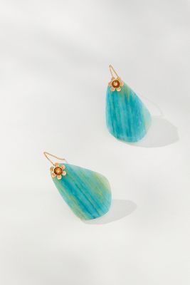 Shop By Anthropologie Stone Drop Earrings In Blue