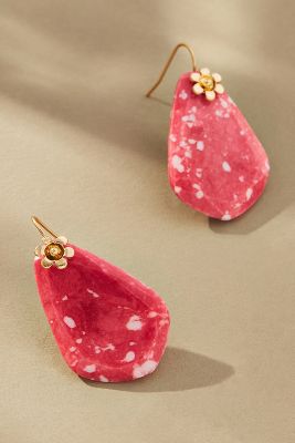 Shop By Anthropologie Stone Drop Earrings In Pink