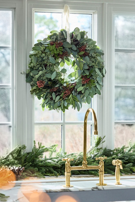 Terrain Fresh Eucalyptus + Pepperberry Wreath