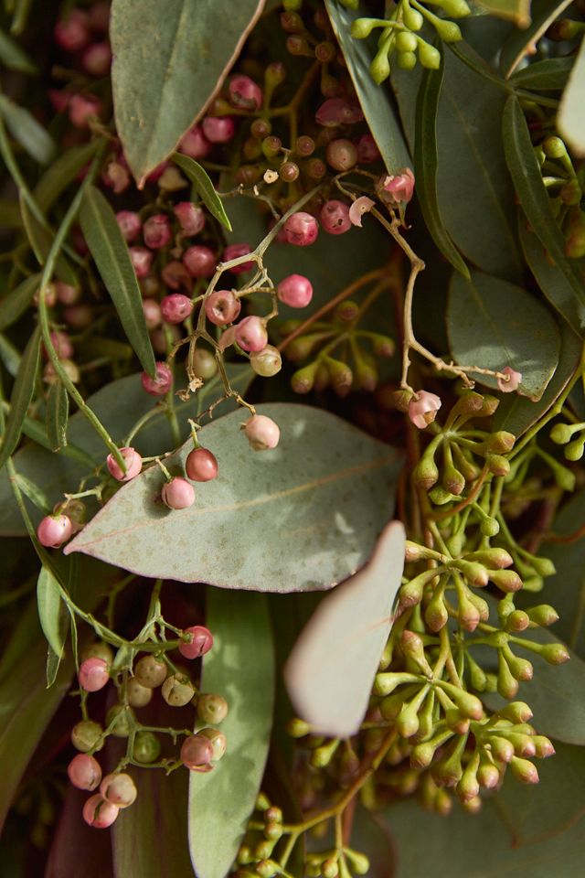 Fresh Eucalyptus + Pepperberry Wreath #1