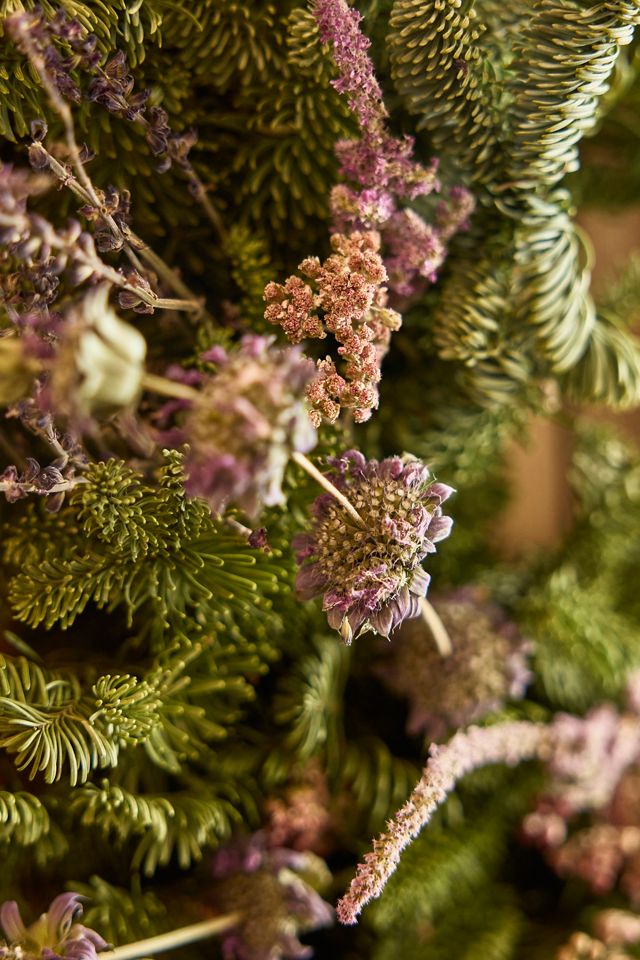 Fresh Noble Fir + Lemon Mint Wreath #1