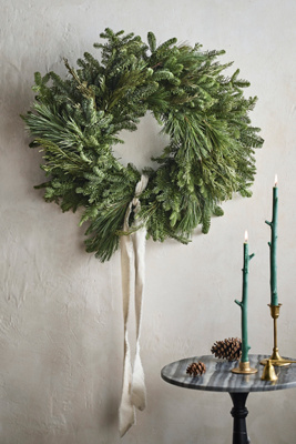 Terrain Fresh Noble Fir, Cedar + Pine Wreath