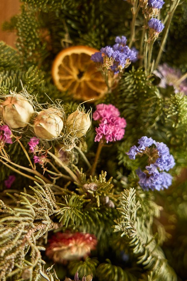 Fresh Evergreen + Citrus Wreath #1