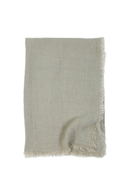 Pom Pom At Home Laurel Linen Throw Blanket In Gray