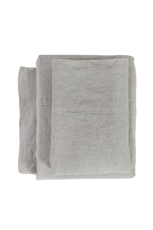 Pom Pom At Home Linen Sheet Set In Gray