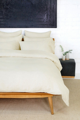 Pom Pom At Home Parker Linen Duvet Set In Neutral