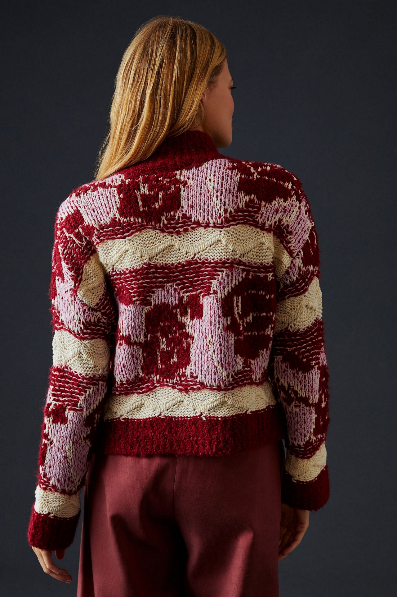 Textured Turtleneck Sweater