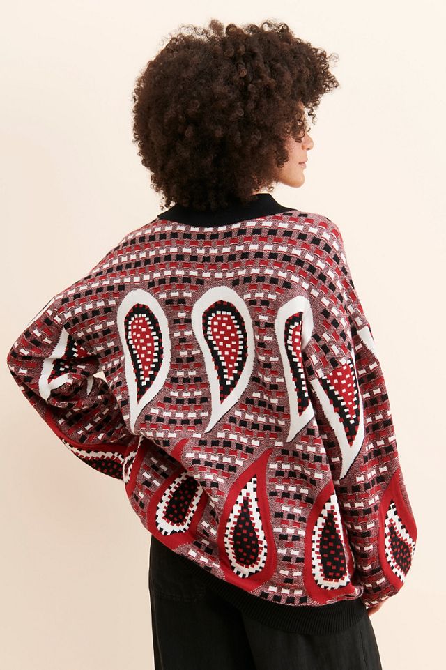 FRENCHMAUVE Oversized Paisley Sweater #1