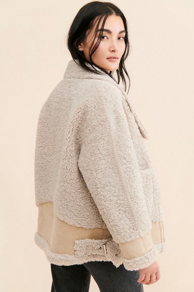Jules Kae Kylie Sherpa Moto Jacket #1