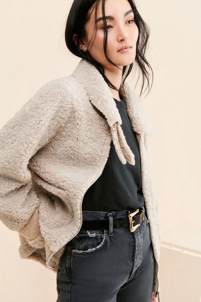 Jules Kae Kylie Sherpa Moto Jacket #2