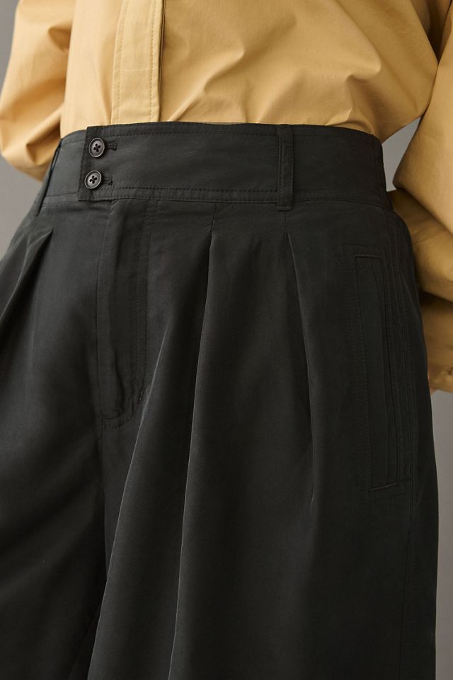 Pleated High-Rise Long Shorts #2