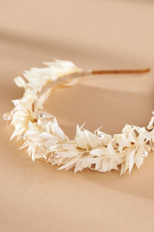 Les Couronnes de Victoire Giuseppina Pearl Flower Bridal Crown #1