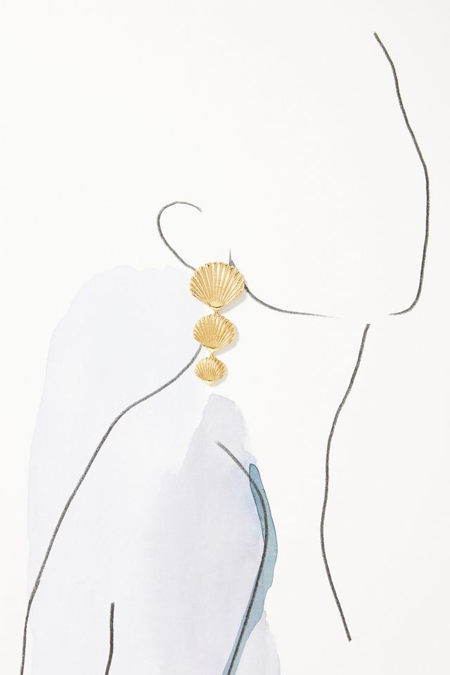 Mignonne Gavigan Anisah Lux Shell Drop Earrings | Anthropologie