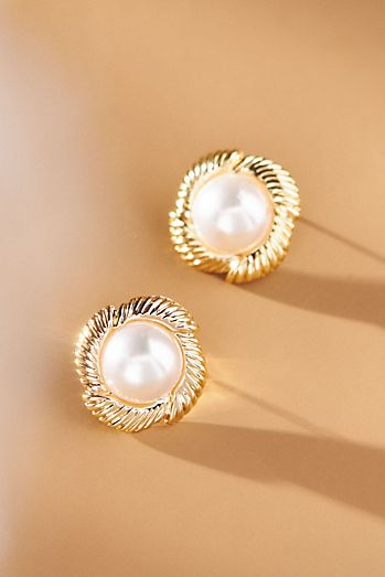 Vintage Pearl Post Earrings
