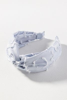 Shop By Anthropologie Frilled Floral Headband In Blue