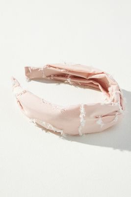 Shop By Anthropologie Frilled Floral Headband In Pink