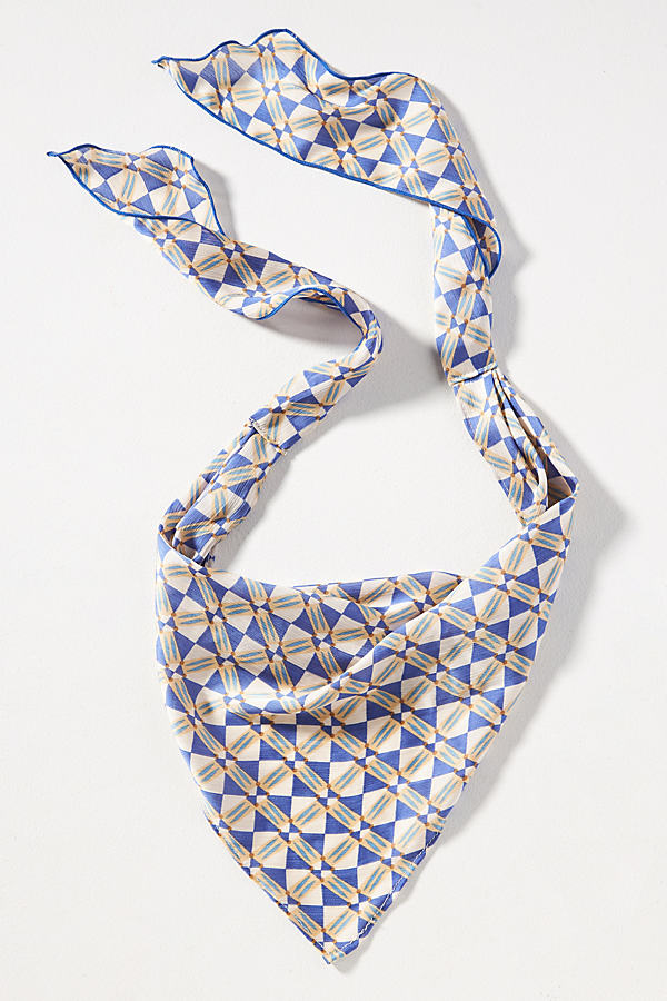 By Anthropologie Mod Printed Hair Scarf In Blue