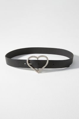 Shop Ada Heart Belt In Black