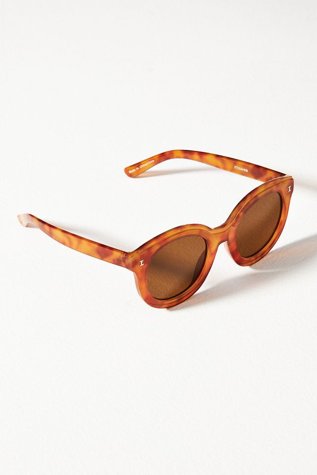 Round Chunky Tortoise Sunglasses Anthropologie