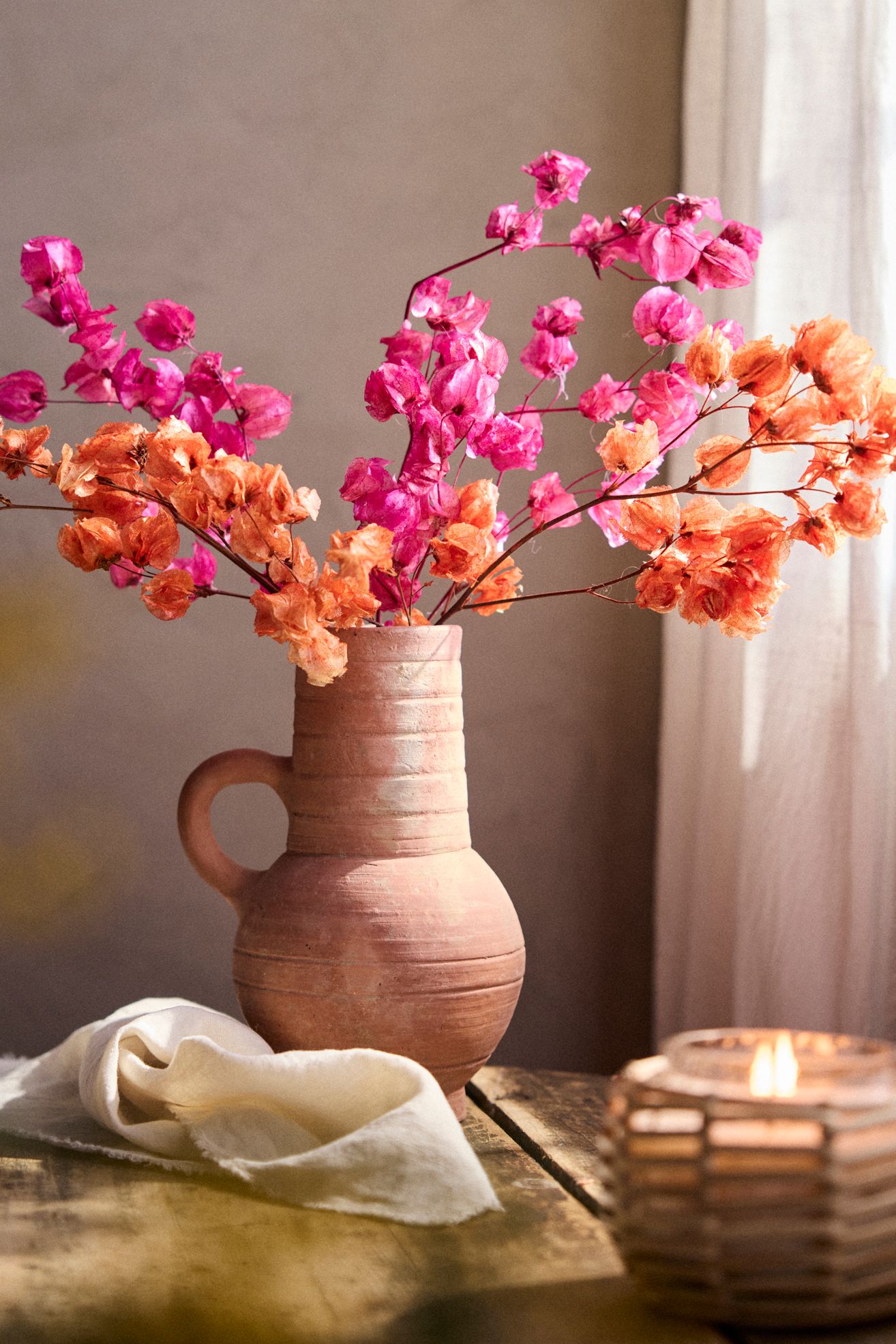 Preserved Bougainvillea Bunch - Raspberry, One Size