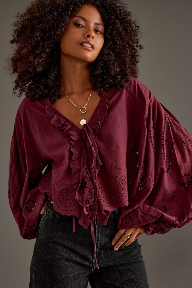 Anthropologie factory Tie-Front Blouse