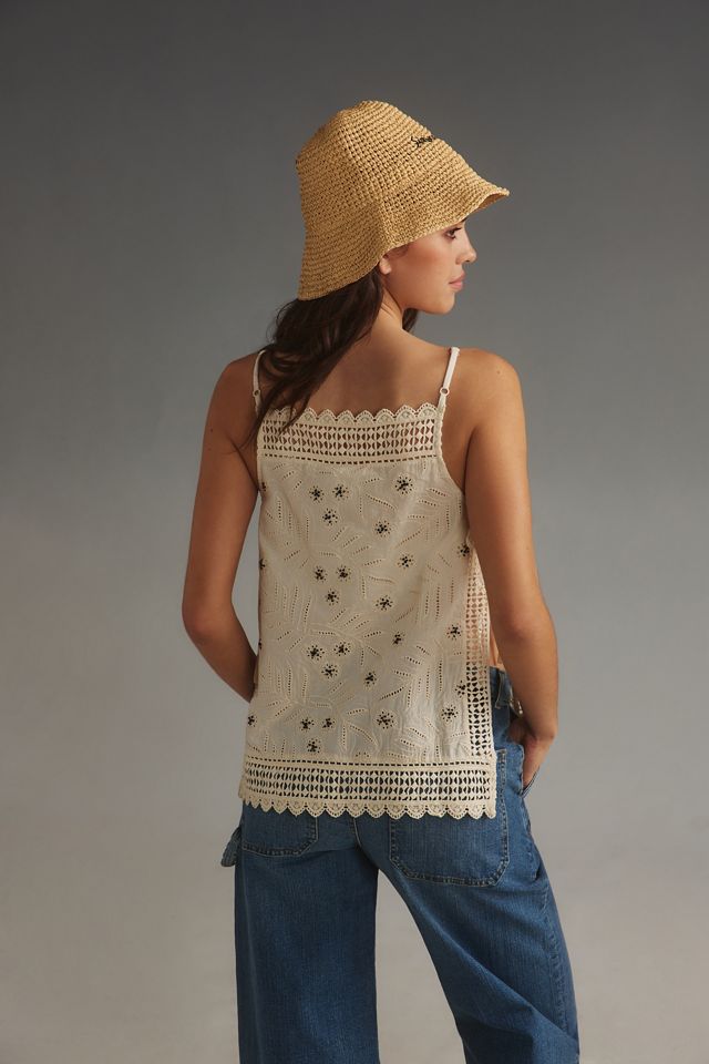By Anthropologie Embroidered Lace Cami #1