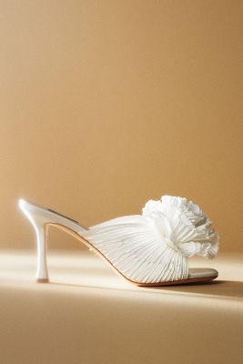BADGLEY MISCHKA BLYTHE ROSETTE HEELS 