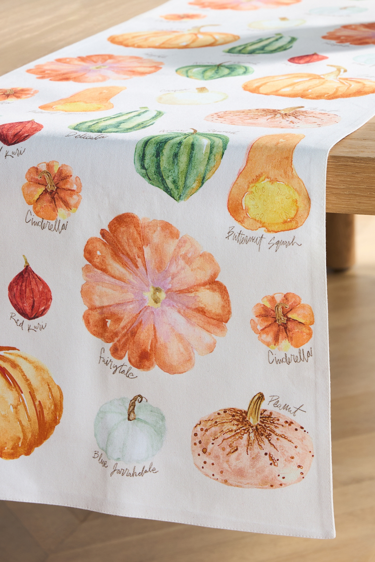 Types of Pumpkins Table Runner