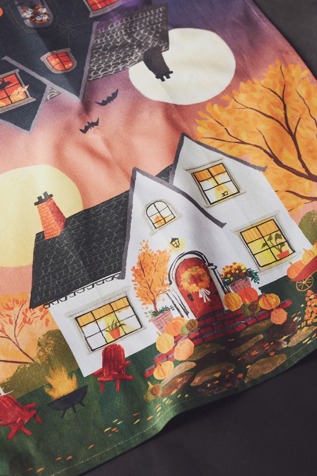 Haunted House Dish Towel #1