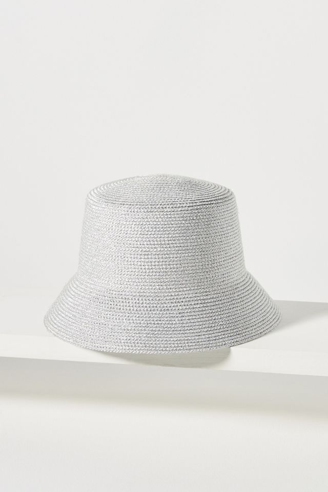 Raffia Shimmer Bucket Hat #1