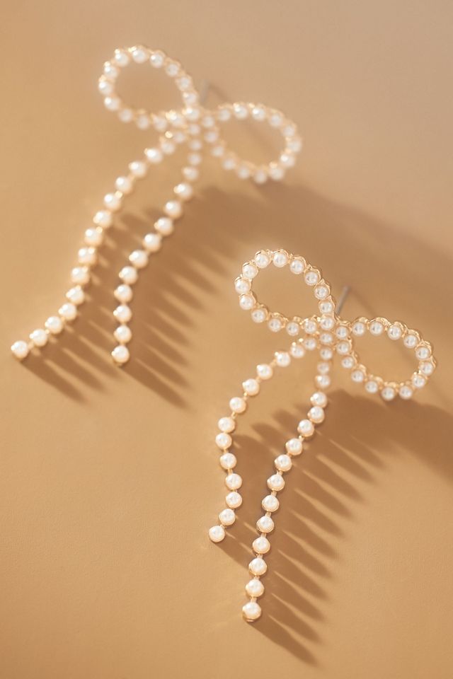 Pearl Bow Earrings #2