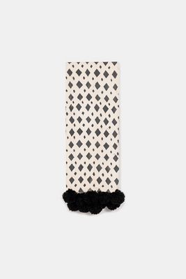 Charlie Sprout Diamonds Pom Pom Throw