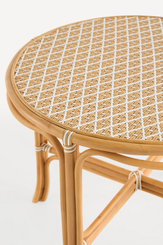 Coastal Indoor/Outdoor Rattan Bistro Table #3