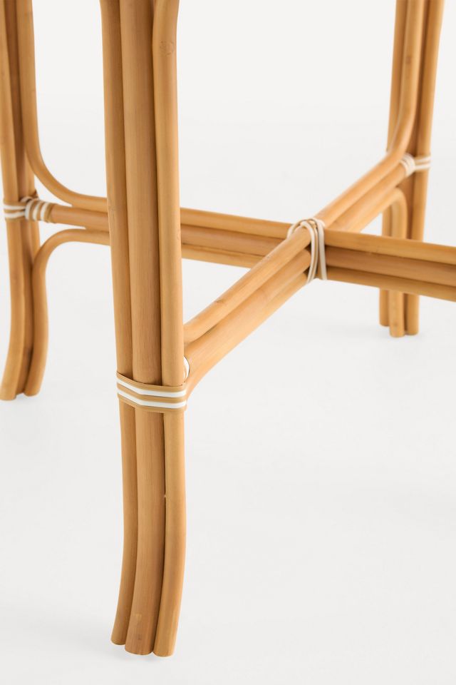 Coastal Indoor/Outdoor Rattan Bistro Table #4