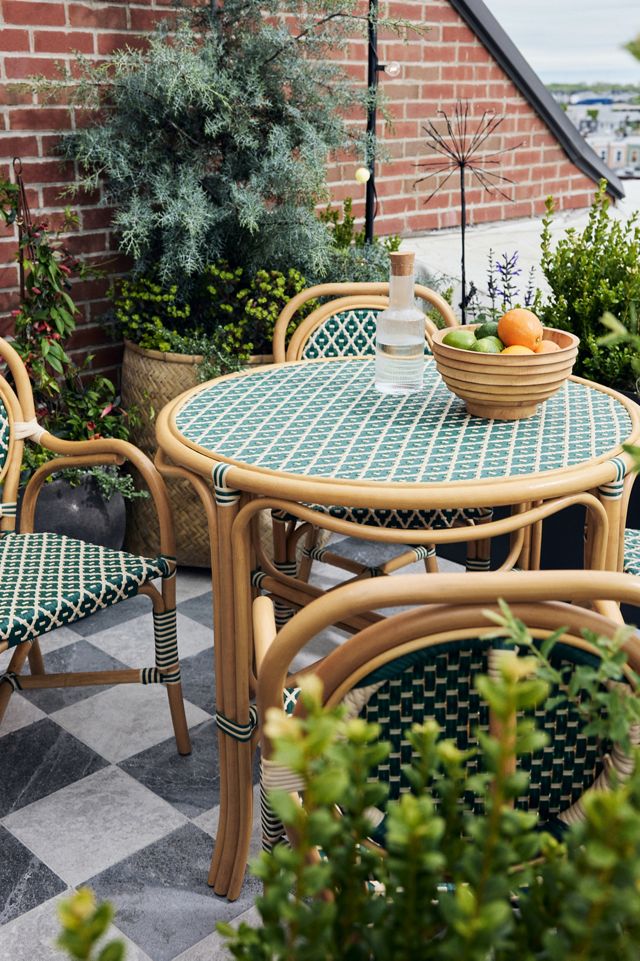Coastal Indoor/Outdoor Rattan Bistro Table #2
